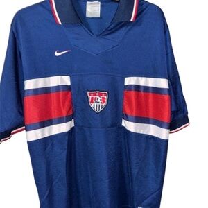 Nike Blue and Red USA Soccer Shirt